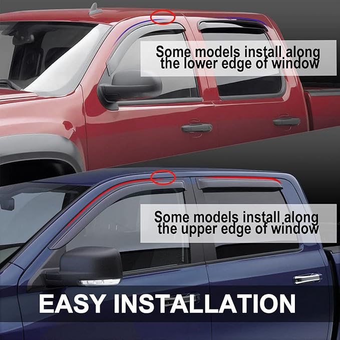 94975 Side Window Wind Deflector, Window Visor fit