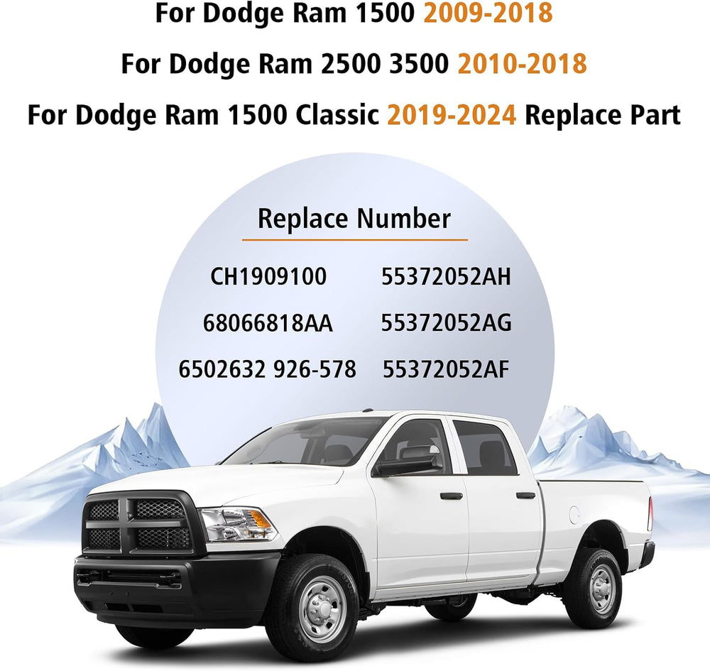 Rear Tailgate Molding Cap Spoiler, Fit for 2009-2018 Dodge Ram 1500/Fit for 2...