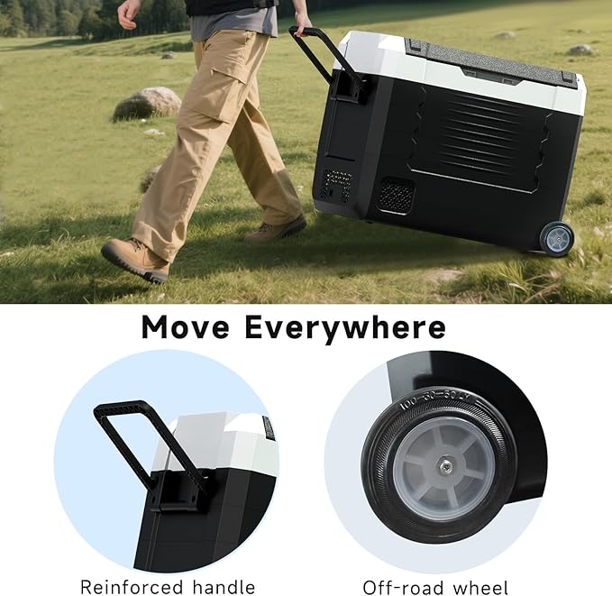 SubSun12V Cooler Car Fridge, 48QT -4℉~68℉ Fast Cooling Car Refrigerator