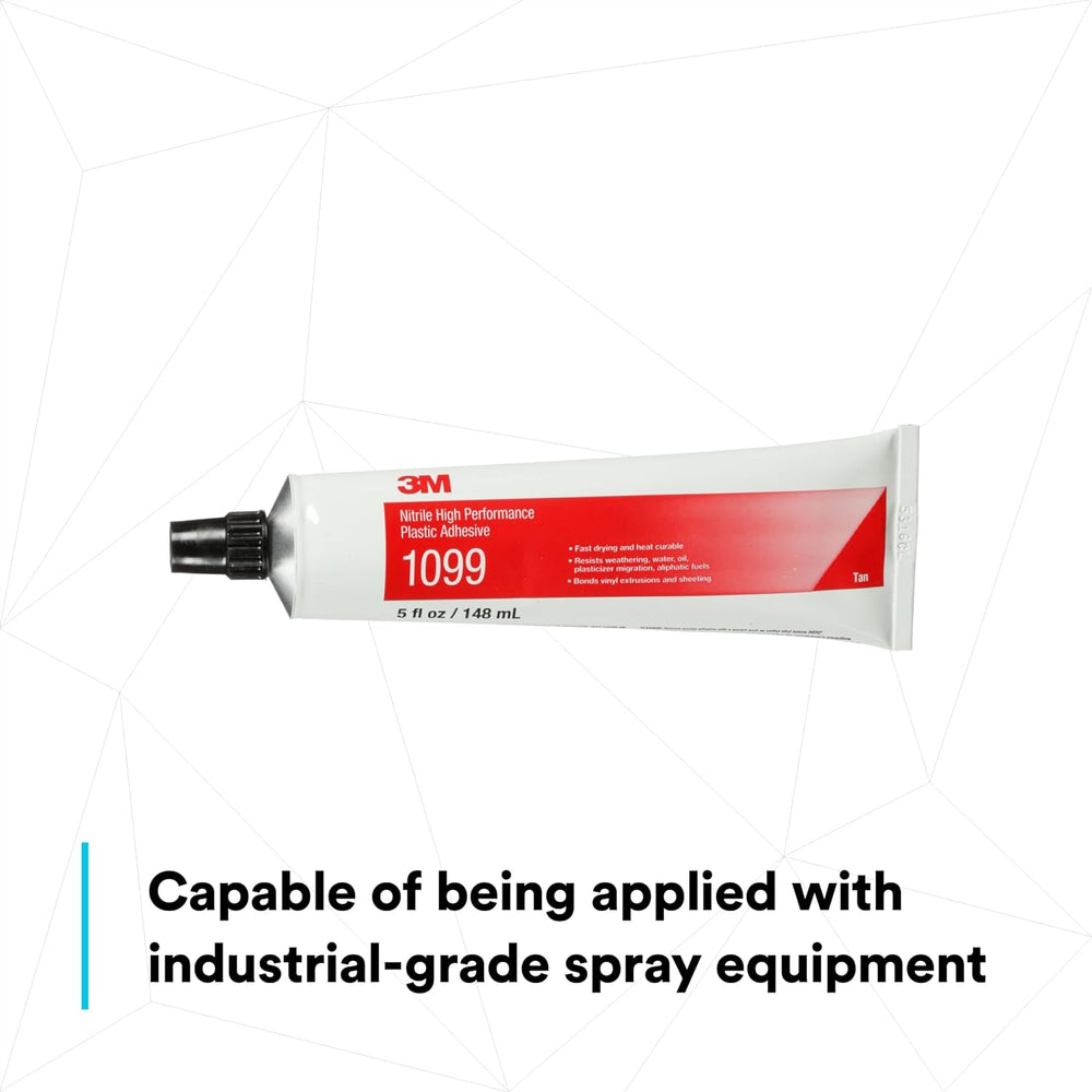 3M Nitrile High Performance Plastic Adhesive 1099, Tan Color, 5 Oz Tube