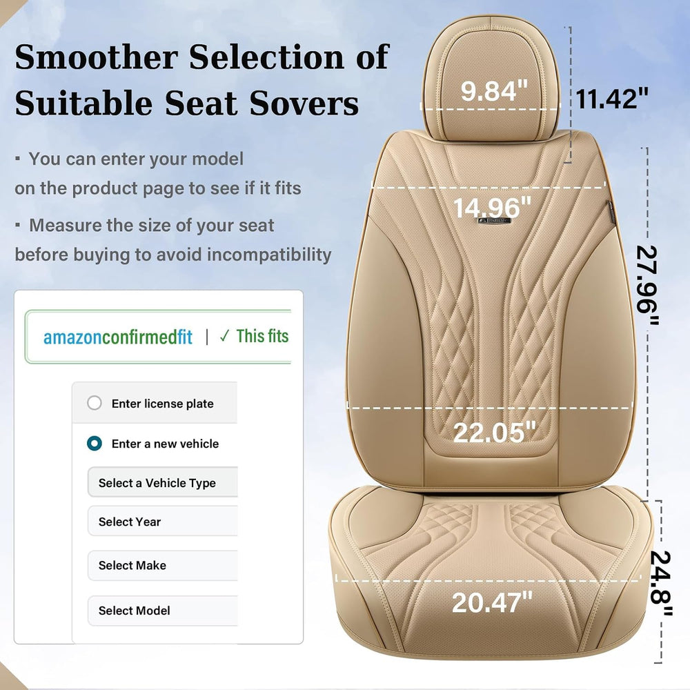 Coverado Car Seat Covers Full Set, 5 Seats Front Seat Cover and Back Seat Cov...