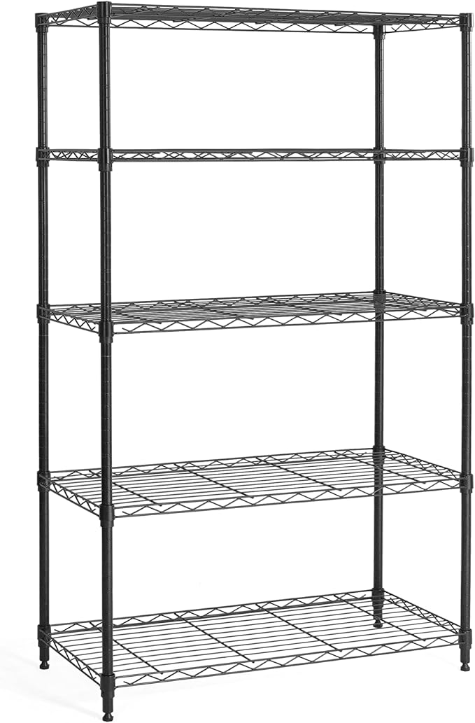 CAPHAUS 3/4/5-Tier Adjustable Height Wire Shelving Unit, Wire Rack Shelving