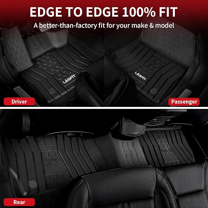 LASFIT Floor Mats Fit for Lincoln Continental 2020 2019 2018 2017, All Weather