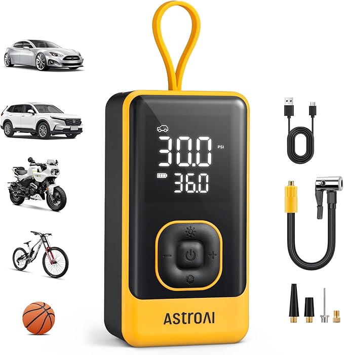 AstroAI L7 Air Tire Inflator Portable Air Compressor, 150PSI Electric Cordless