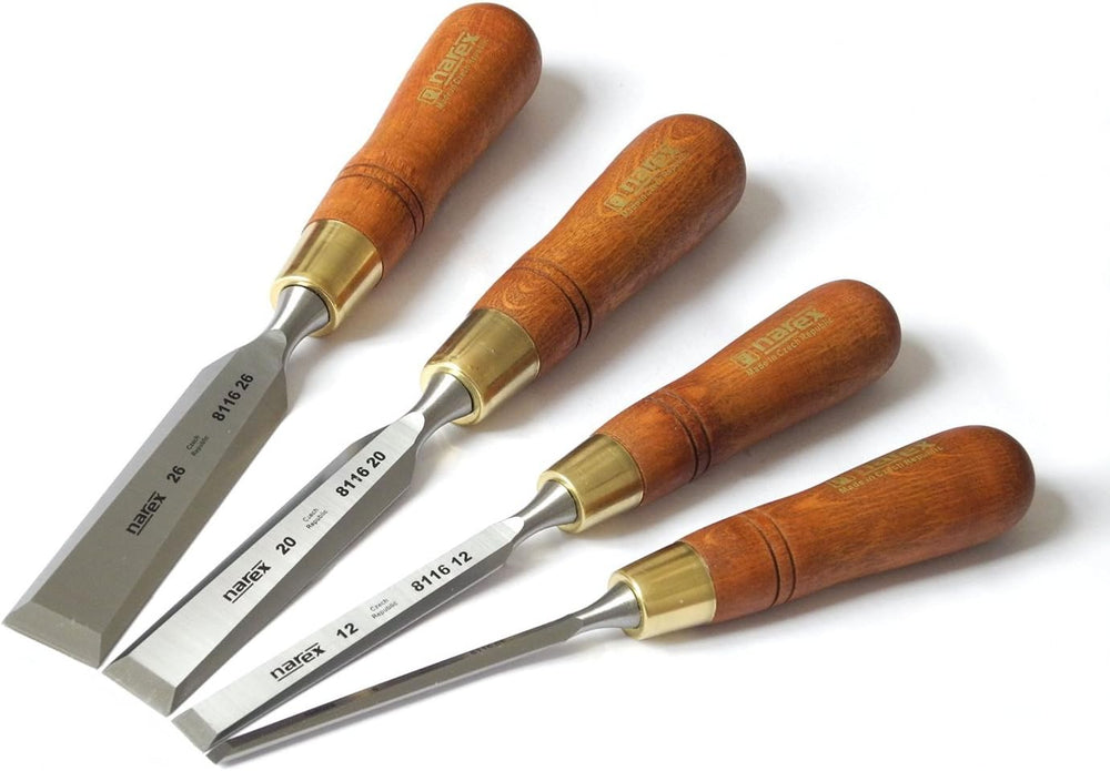 Narex Czech Steel Premium 4 pc set 6 (1/4), 12 (1/2), 20 (3/4), 26 (1) mm Chi...