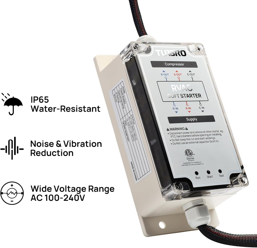 TURBRO RV AC Soft Start Kit for Smooth Startup Under Low-Power Condition