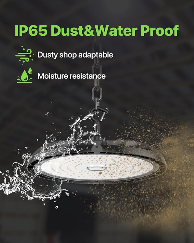 150W UFO LED High Bay Light 6-Pack 150LM/W 22, 500LM High Bay Led Shop Lights