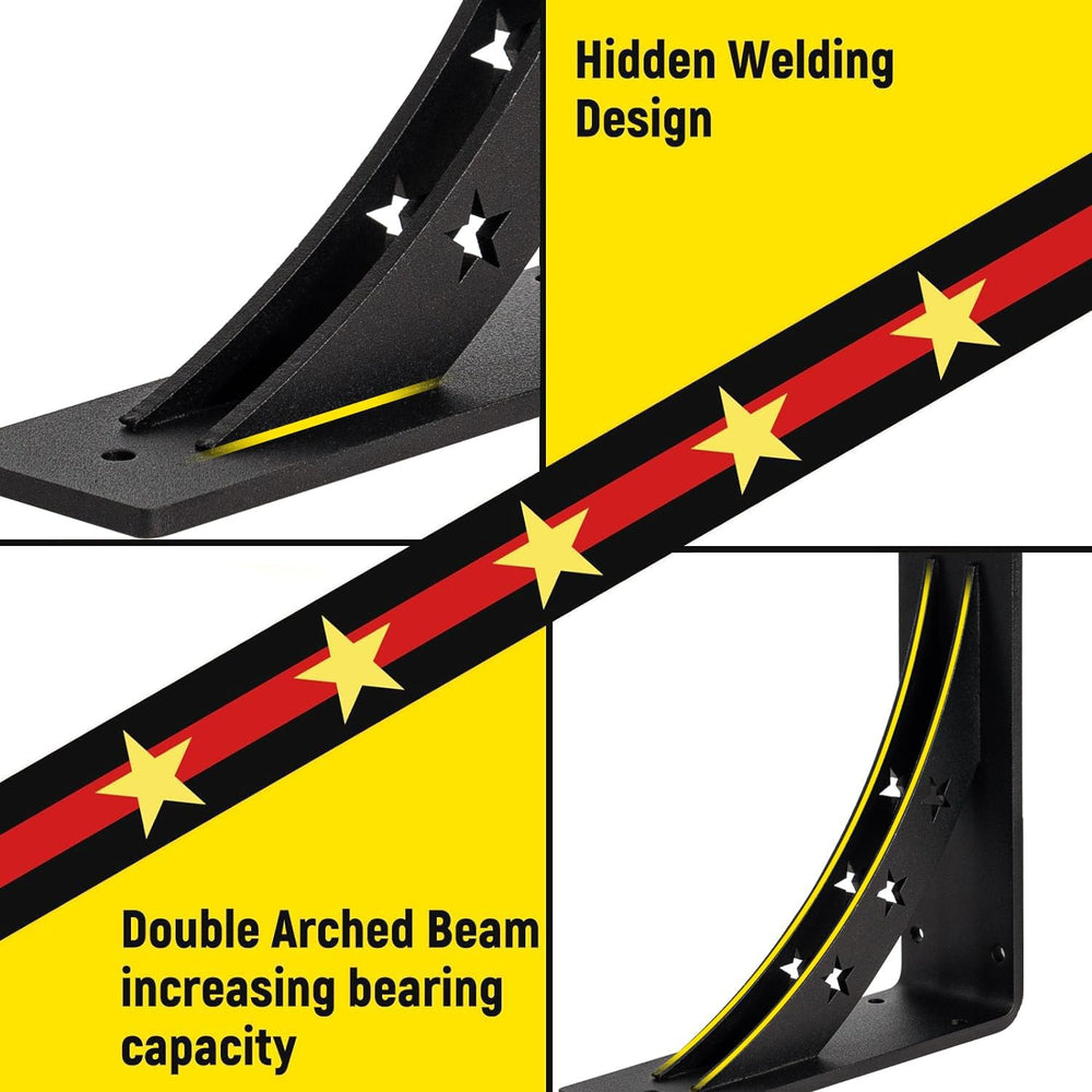 Heavy Duty Shelf Brackets,max Load 900 LBS,Premium Alloy Metal Mantel Bracket...