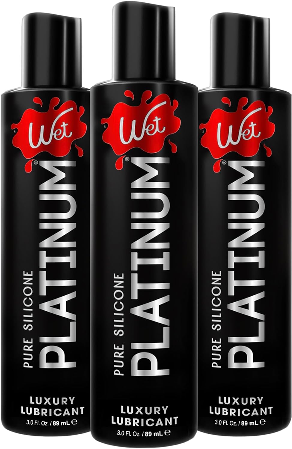 Wet Platinum Silicone-Based, 3 Fl Oz (3-Pack)