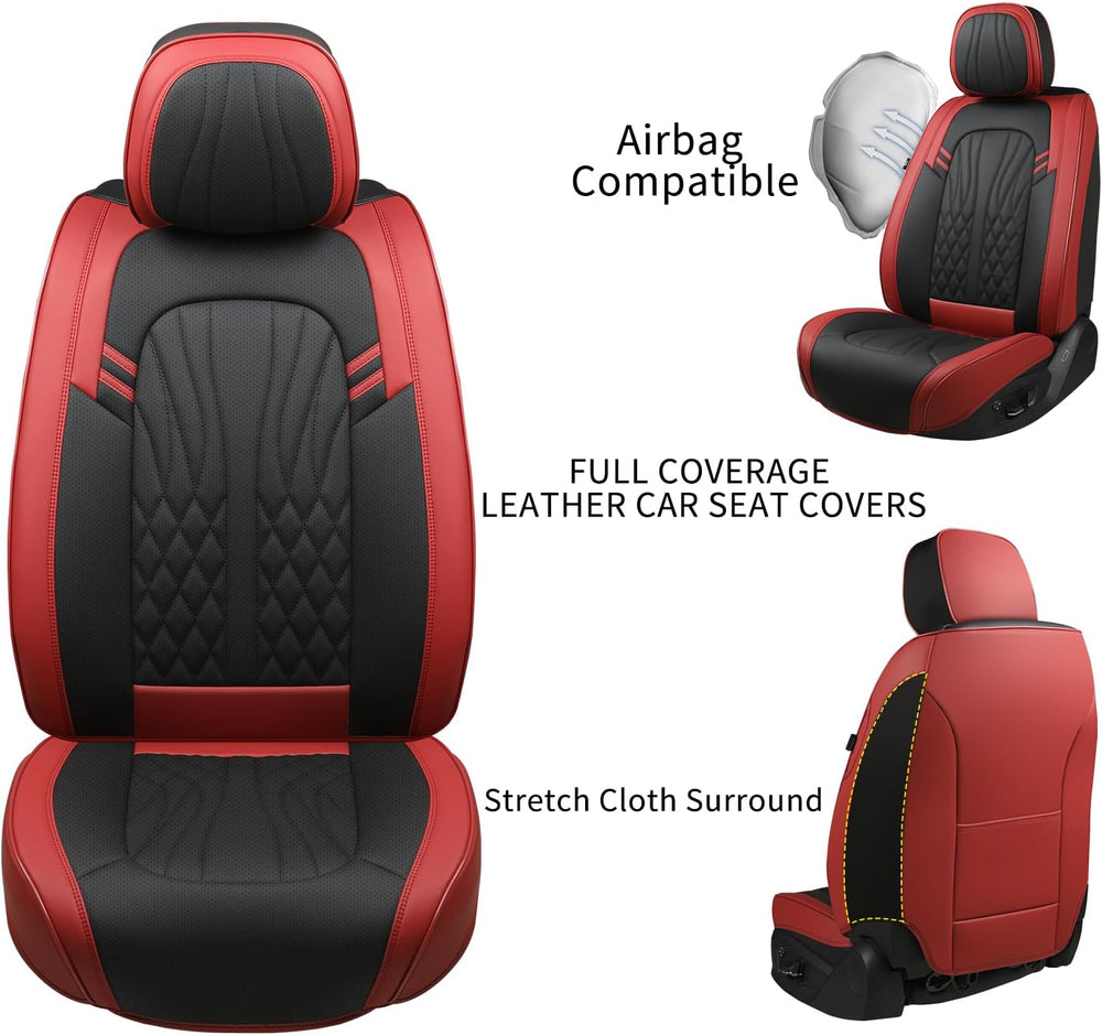 MINGBRON Leather Car Seat Covers,Car Seat Protector Waterproof,Seat Covers Fu...