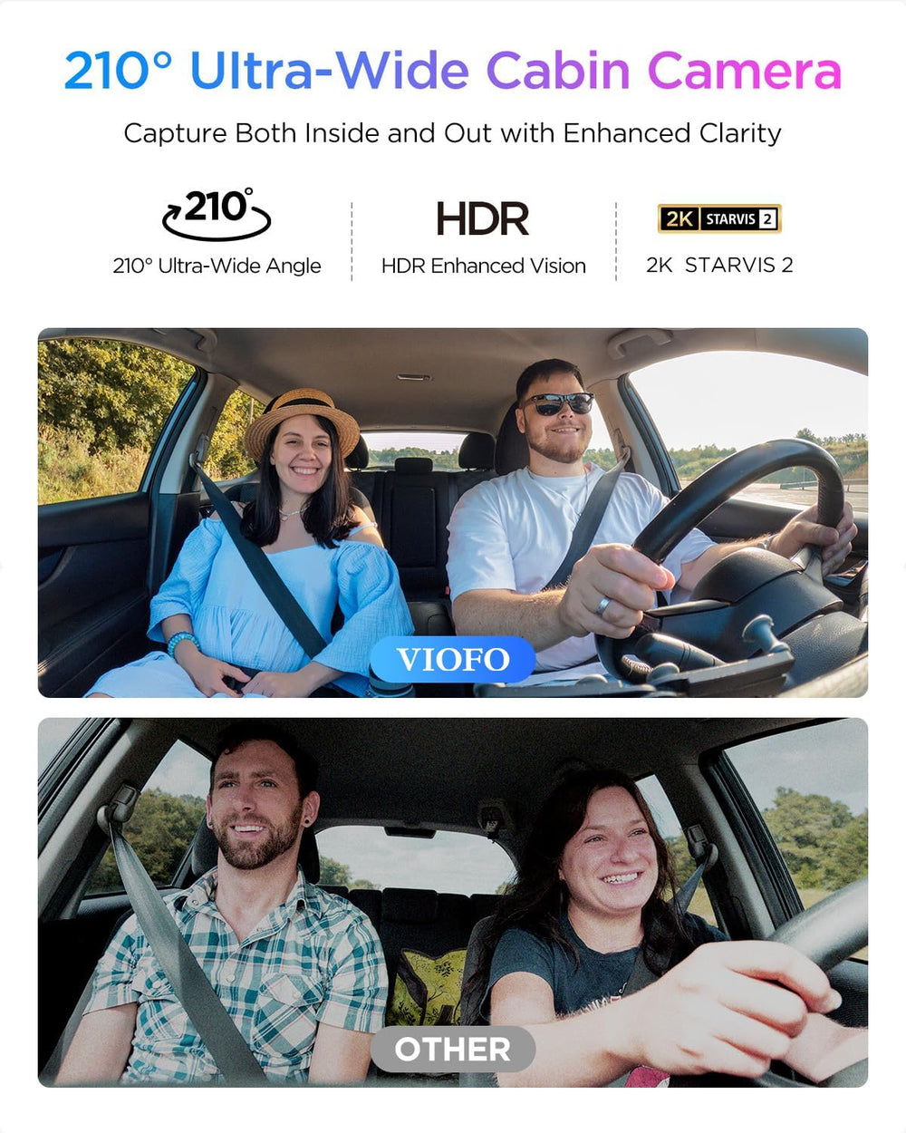 VIOFO A329S 4K+2K+2K Dash Cam Front Cabin and Rear, STARVIS 2 HDR, Wi-Fi 6