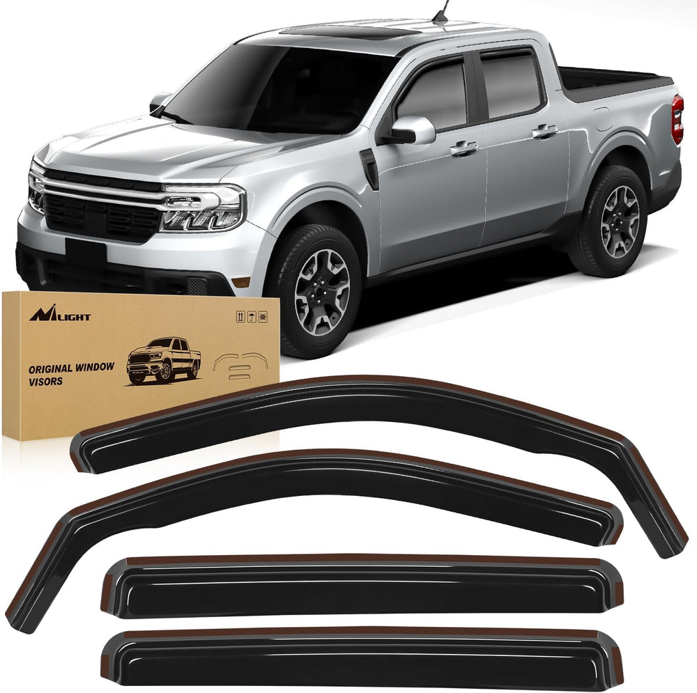 Nilight Window Rain Guards for Ford Maverick 2022 2023 2024 XL XLT Lariat (4PCS)