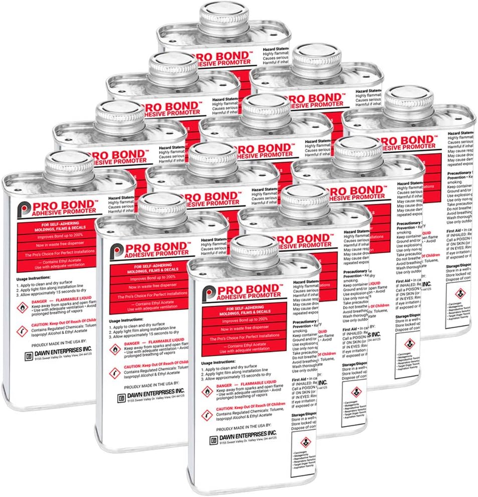 Pro Bond Adhesive Promoter for Vinyl, Wraps, Window Tint, Automotive Molding ...