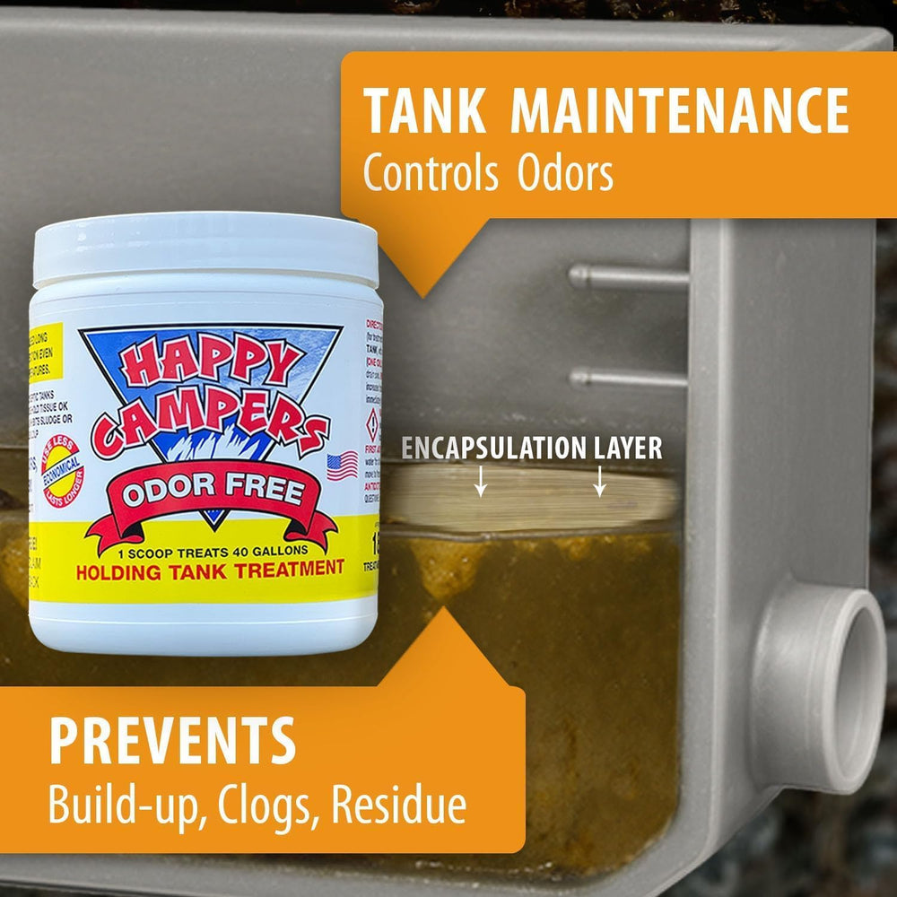 Happy Campers RV Toilet Treatment & RV Black Tank Treatment – 18 Treatments