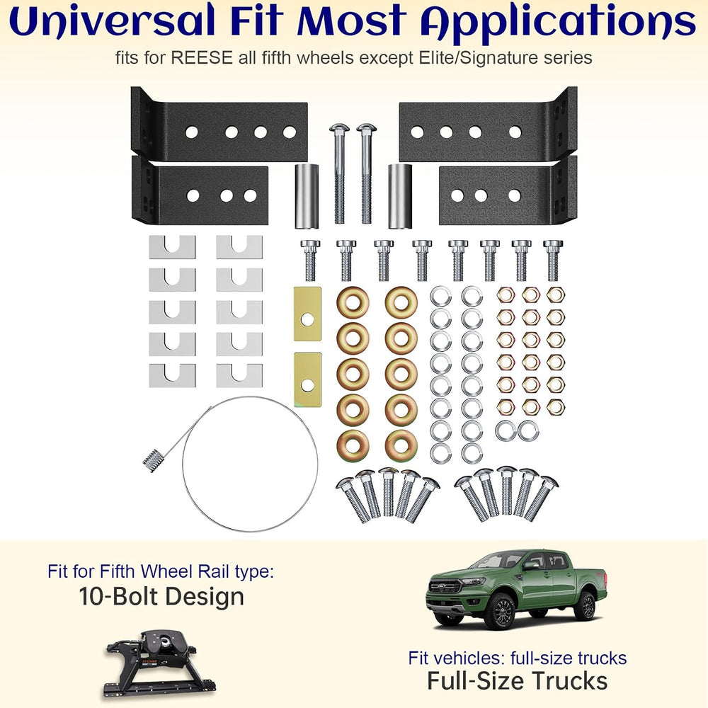 Universal Installation Kit w/Hardware and Brackets Compatible with Reese 5th ...