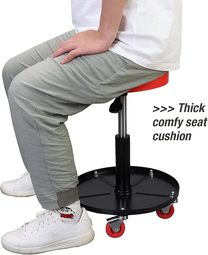 BIG RED ATRHL6201R Torin Heavy Duty Rolling Pneumatic Creeper Garage/Shop Seat: