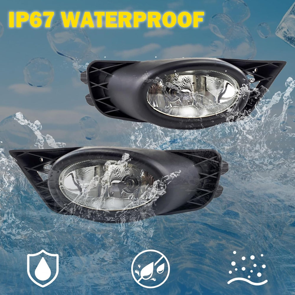 Bona Fog Lights Compatible with 2009 2010 2011 Honda Civic 4 Door Sedan with ...