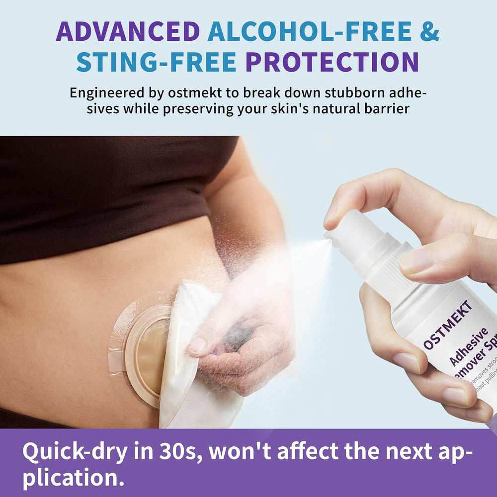 Medical Adhesive Remover Spray – No Sting Alcohol Free Ostomy Adhesive Remove...