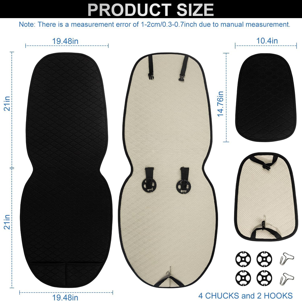 2 Pack Car Seat Covers, Front Seat Covers for Cars, Breathable Linen Car Seat...