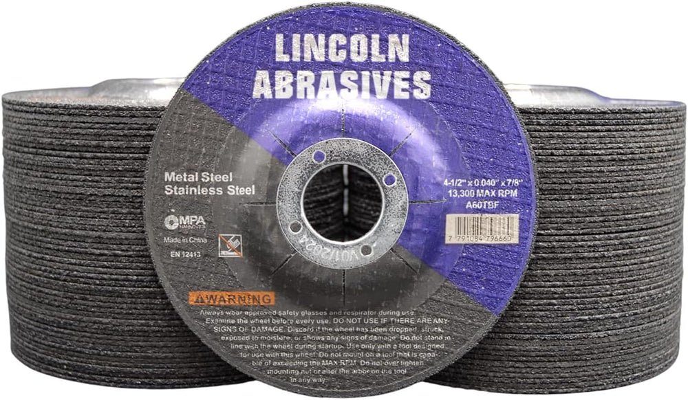100 Pc Depressed Center 4-1/2" x .040" x 7/8" Cut-Off-Wheels M...