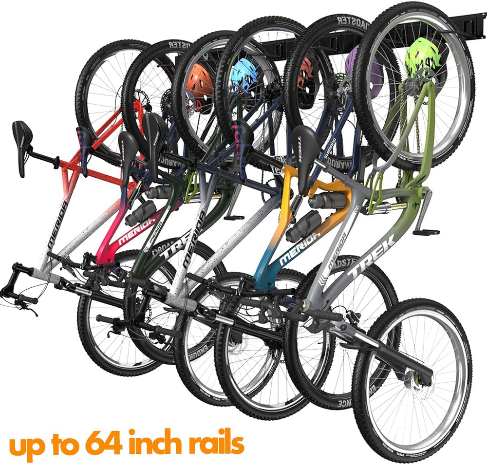 TORACK Bike Storage Rack, 6 Bikes Bike Racks & 5 Helmets Hooks for Garage
