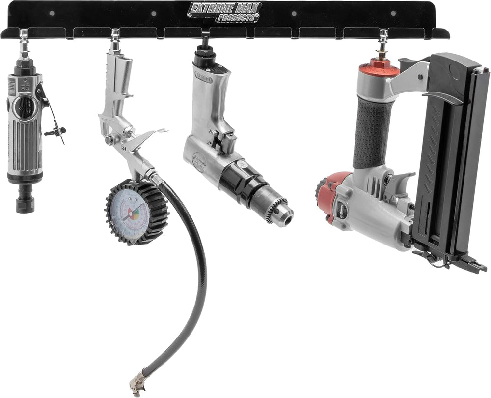 Extreme Max 5001.6171 Wall-Mount Pneumatic Air Tool Rack Holder for Enclosed ...
