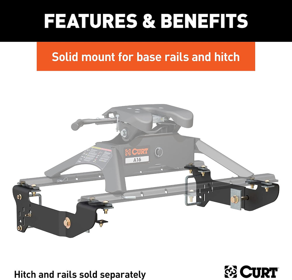 Custom 5th Wheel Brackets, Compatible with Select Silverado, Sierra 1500