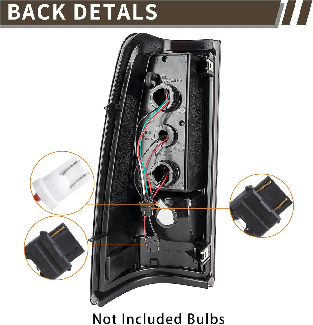 Tail Light Assembly Compatible With Chevy Silverado 1500 2500 3500 2003-2006 ...