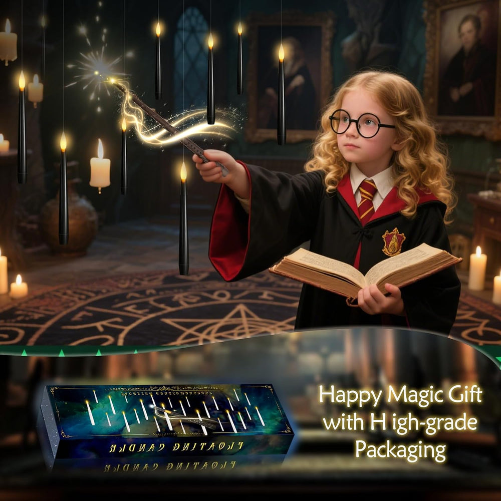 kakoya Flameless Floating Candles with Wand,20 Pcs Magic LED Hanging Taper Ca...