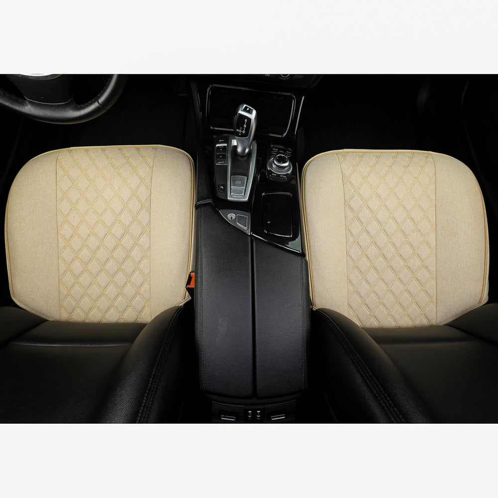 West Llama Linen Front Car Seat Cover Protector Anti-Slip Bottom Seat Cover F...