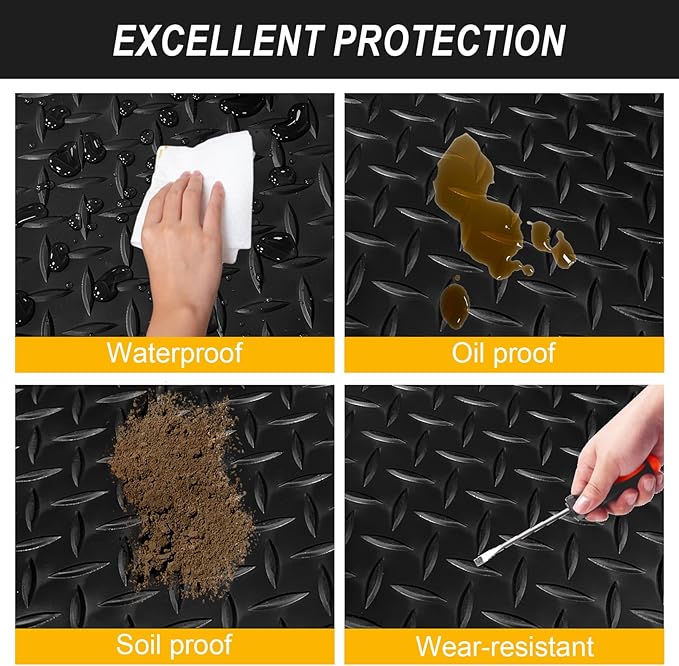4x8FT Garage Floor Mat, 2.8mm Thickened Flooring Roll