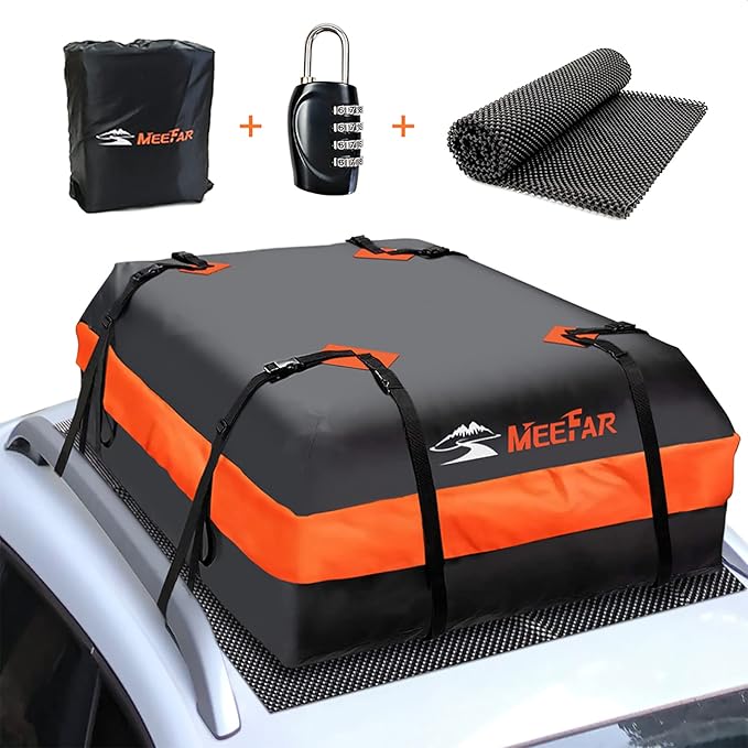 MeeFar Car Roof Bag XBEEK Rooftop top Cargo Carrier Bag Waterproof 15 Cubic feet