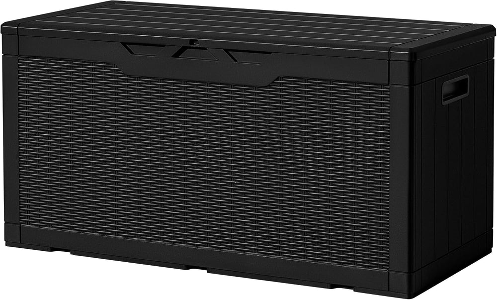 Devoko 97 Gallon Deck Box, Waterproof Resin Outdoor Storage Box for Outside a...