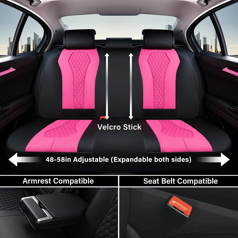 Coverado Auto Seat Covers, Car Seat Covers Full Set, Rose Car Seat Cover, Dri...
