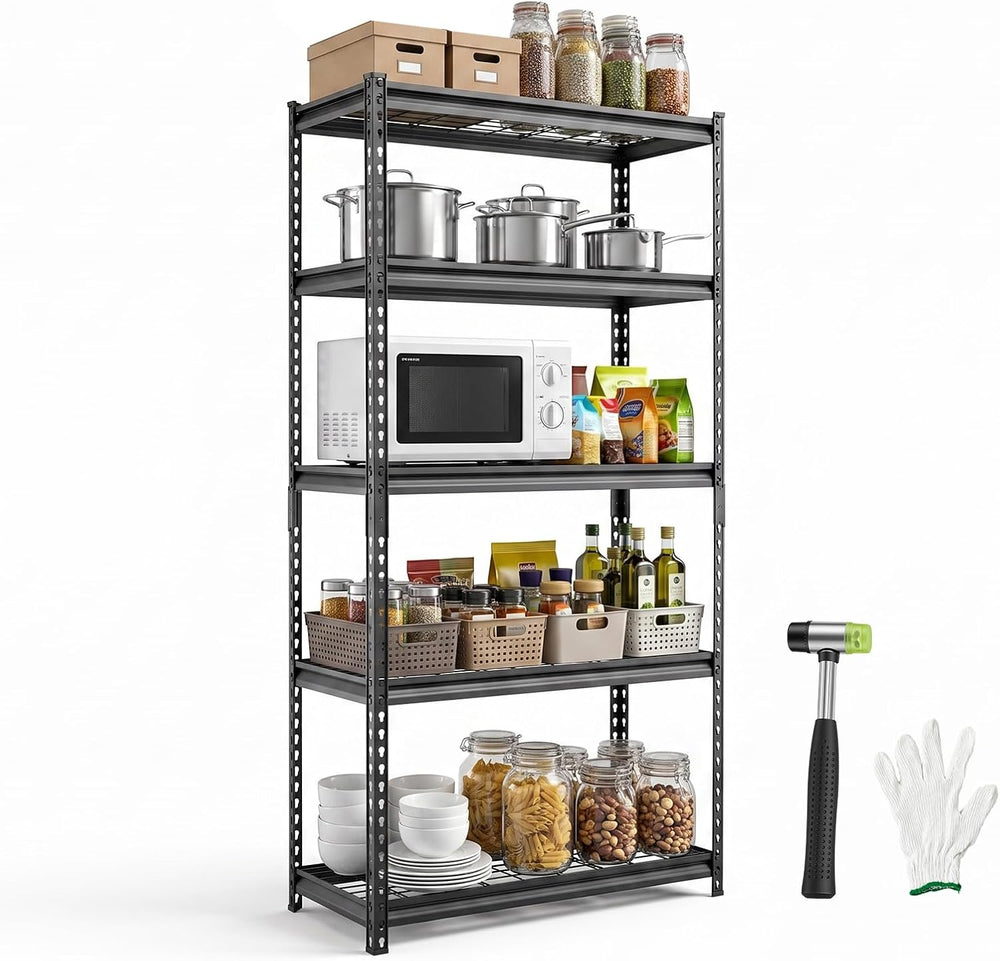 VEVOR Storage Shelves, 5-Tier 2000 lbs Garage Shelving 36 x 16 x 71.4 in