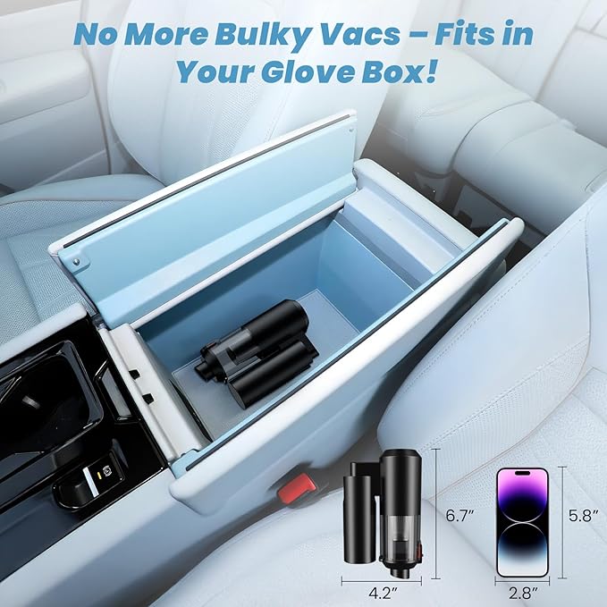 Vac V2 Portable Air Blower/Car Vacuum 90°Foldable 3in1 Handheld Vacuums Cleaner