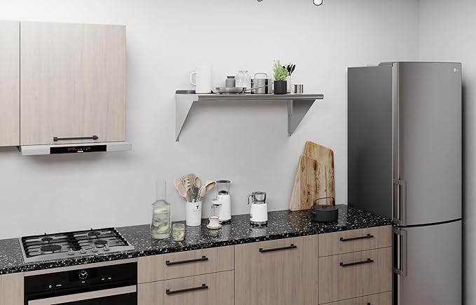 AmGood 36" Long X 18" Deep Stainless Steel Wall Shelf | NSF Certifi...