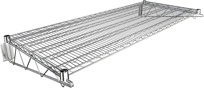 24" x 60" Chrome Wire Wall Mount Shelf