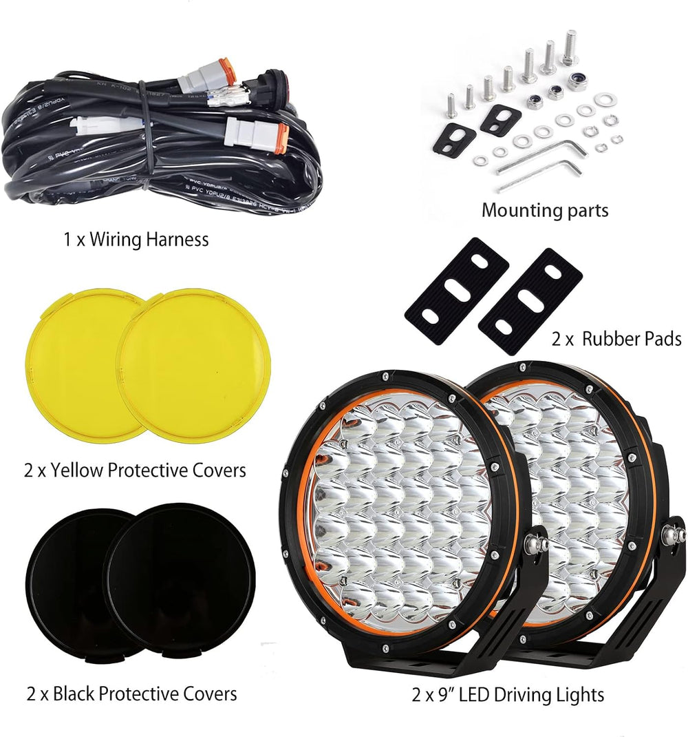 BIGLION.X 9 inch Round Led Offroad Lights Driving Lights Fog Lights