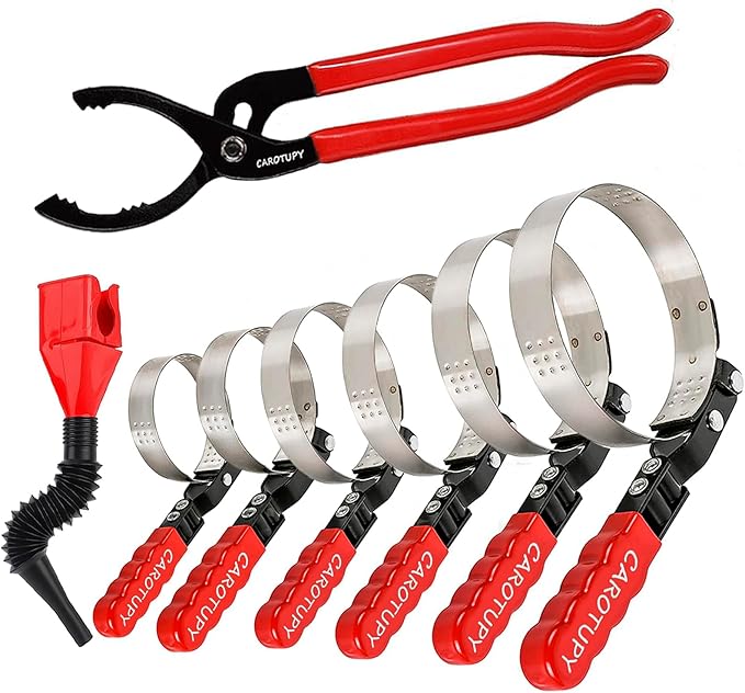 8pcs Oil Filter Wrench Set, Oil filter Removal Tool Adjustable from
