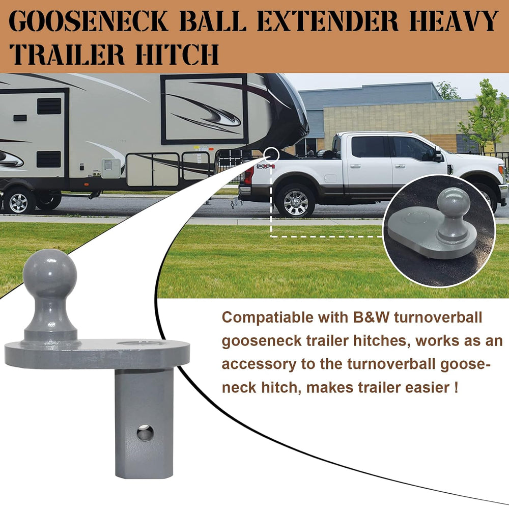 GNXA4085 Gooseneck Ball Extender, Heavy Trailer Hitch for B&W Trailer Hit...