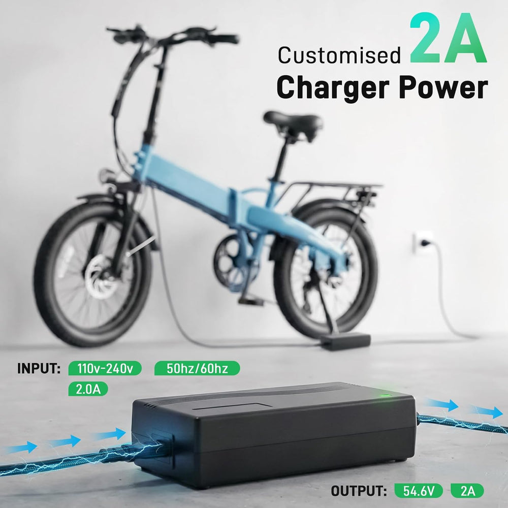JERBOR 54.6V 2A Battery Charger for Lectric XP4/XPedition 2.0/XPeak 2.0/XP Tr...
