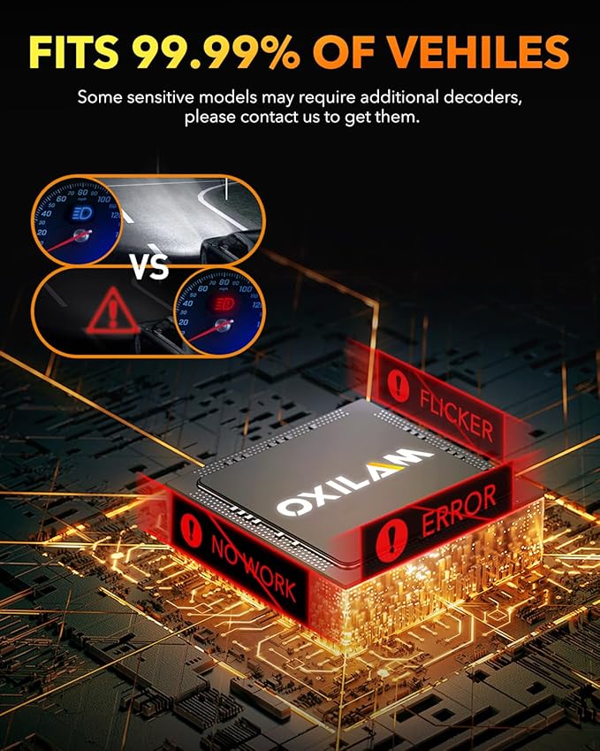 OXILAM M5S H11 9005 Light Bulbs Combo, 80000LM 900% Brighter 6500K Cool White...