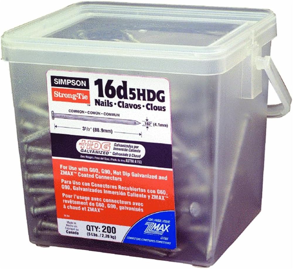 Simpson Strong-Tie 16D5HDG-R Strong-Drive SCN Connector Nail - 3-1/2 in. x 0....