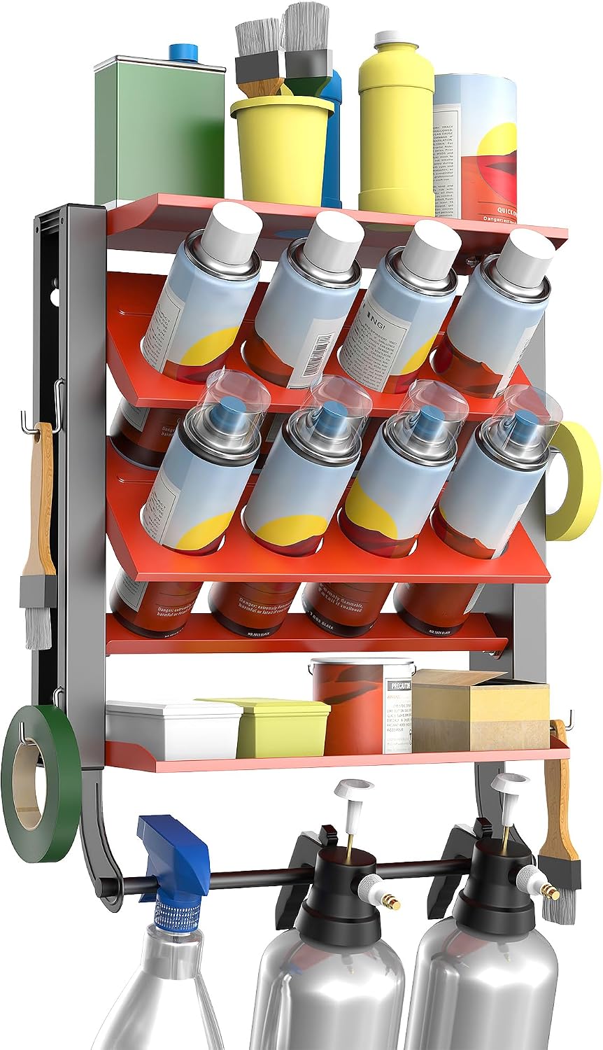 Ultrawall Spray Can Holder Rack, Steel Wall Mounted Spray Bottle Holder