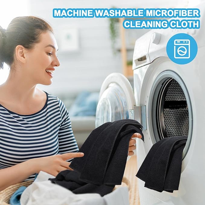 Tenare 100 Pack 12'' x 12'' Microfiber Cleaning Cloths Reusab...