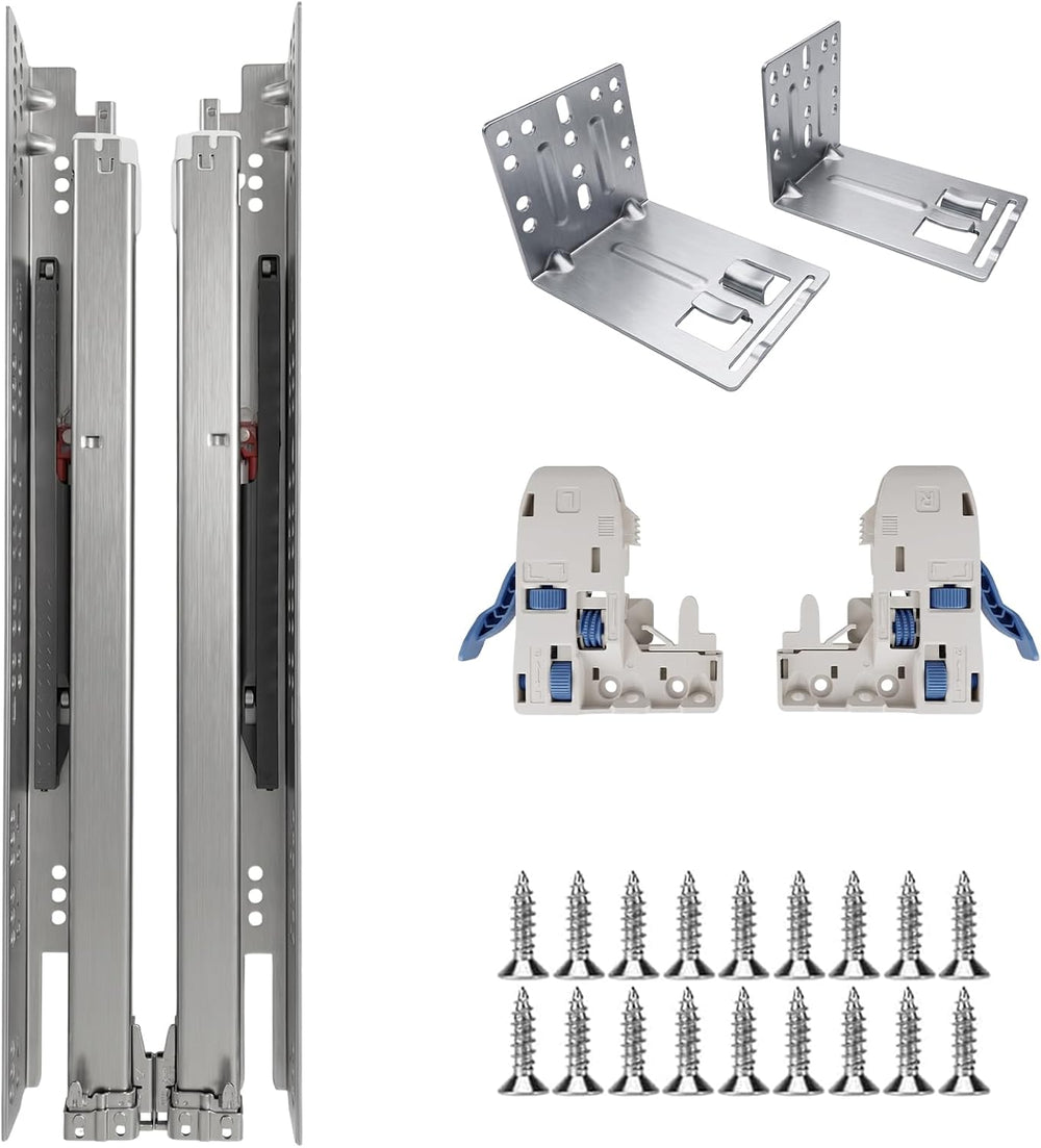 6 Pair 21 Inch (533mm) Undermount Soft Close Drawer Slides