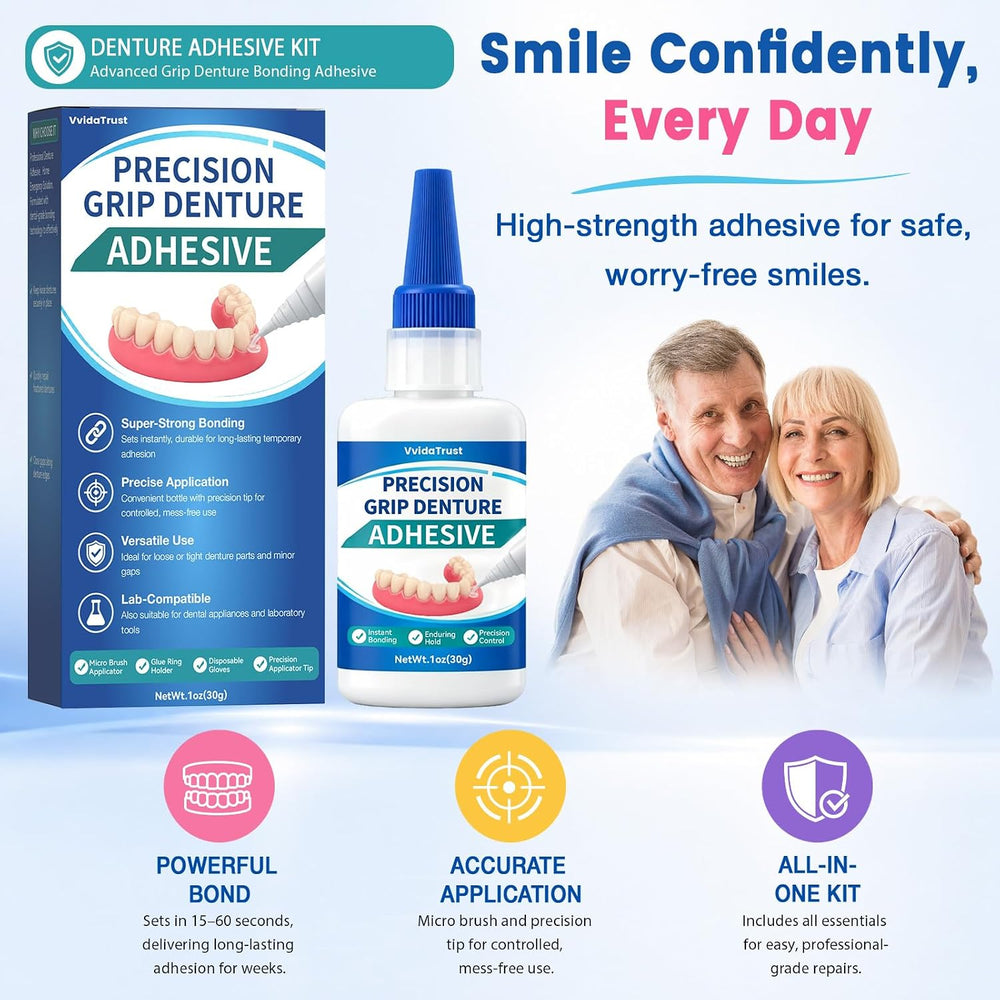 Dental Lab Instant Bonding Dental Glue for Dentures & Lab Tools, 1oz