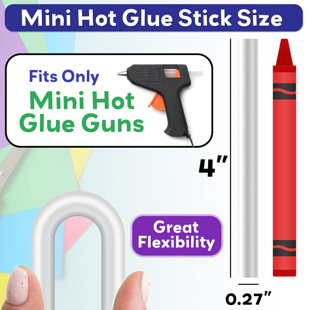 Innovative Haus Mini Hot Glue Sticks for Mini Glue Guns, Clear, 600 Pack