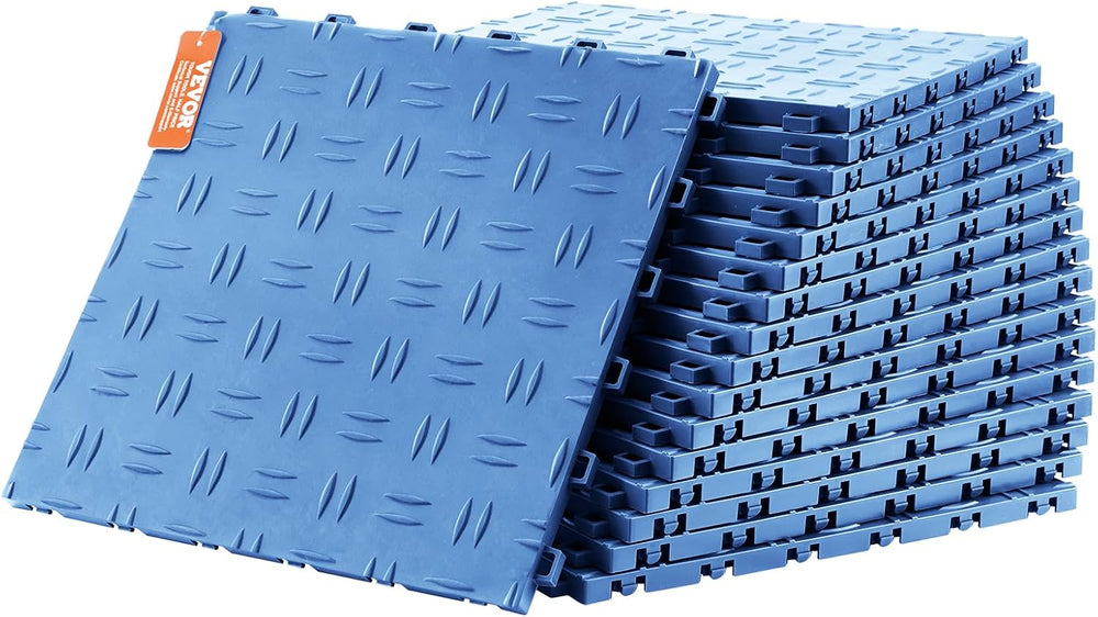 VEVOR Interlocking Garage Floor Covering Tiles, 50 Pack, Non-Slip Double-Sided